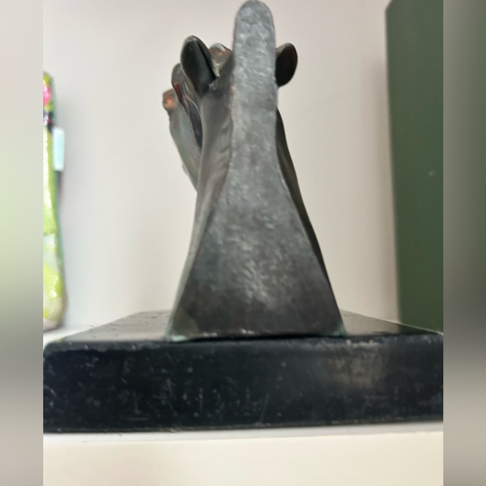 Mid-Century Bronze Horse Head Bookend - Picture 7 of 10